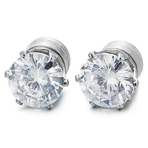 Magnet Silver Stud | Diamond Earring