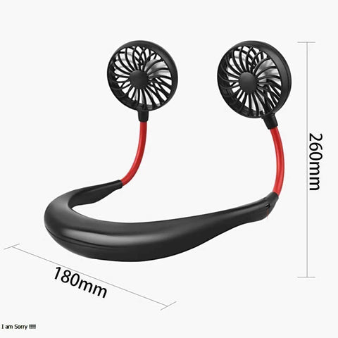 Portable Mist Neck Fan – Rechargeable Bladeless Cooling Fan with Water Spray & Strong Airflow