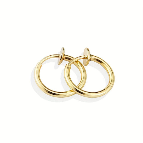 Pair Stainless Steel Spring Men's Earrings