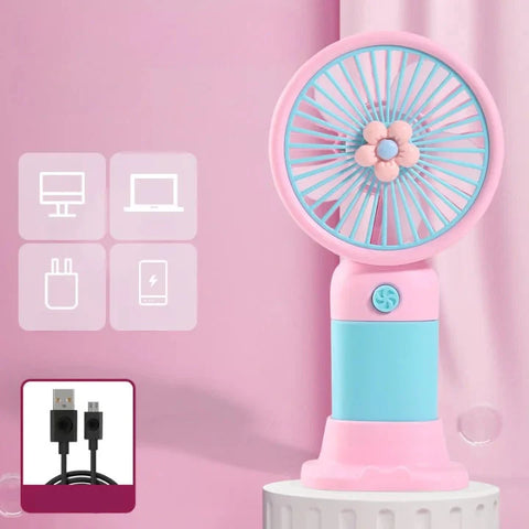 Ultra-Cool Mini Handheld Fan – Powerful Rechargeable Portable Fan with Strong Airflow & Long Battery Life