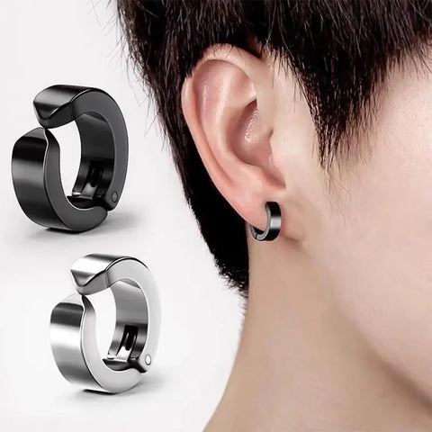 Non-Piercing Hoop Stud Earring For Men