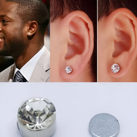 Magnet Silver Stud | Diamond Earring