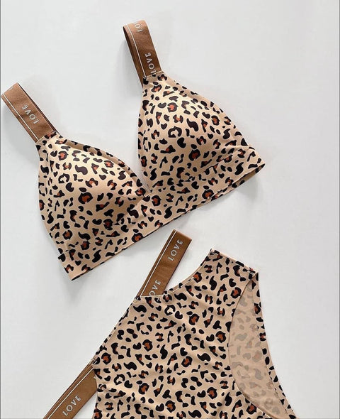 Wild Leopard Print Bra & Panty Set