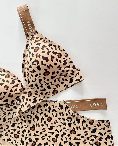Wild Leopard Print Bra & Panty Set